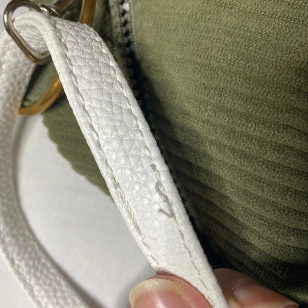 HAUTE HIPPIE Olive Corduroy Sling Backpack Crossbody Convertible Bag OS - Picture 16 of 16